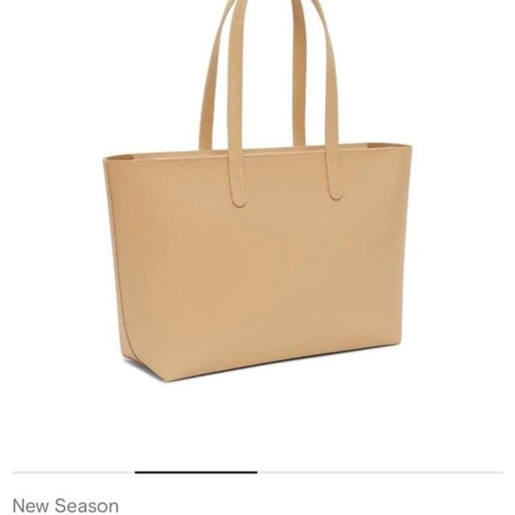 MANSUR GAVRIEL Small Zip Blush Saffiano Leather Tote - Picture 9 of 10
